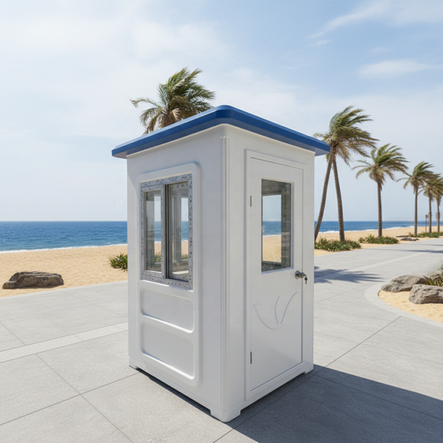 Waterproof Industrial Fiberglass Security Guard House One-piece Molded Sentry Box Portable Villa Coastal Area Parking