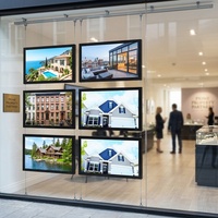 Pantalla LED Publicitaria Full HD con SDK Habilitado, Señalización Digital para Agencias Inmobiliarias, Pantalla de Video Multipantalla para Escaparates