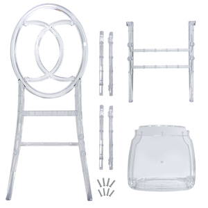Transparenter Kristallharz-Acryl-Bambus-Stuhl, Moderner Abnehmbarer Klarer Stuhl für Außenbereich, Gastronomie, Hotel, Langlebige Hochzeitsmöbel, Plastikstuhl - Product Image 5