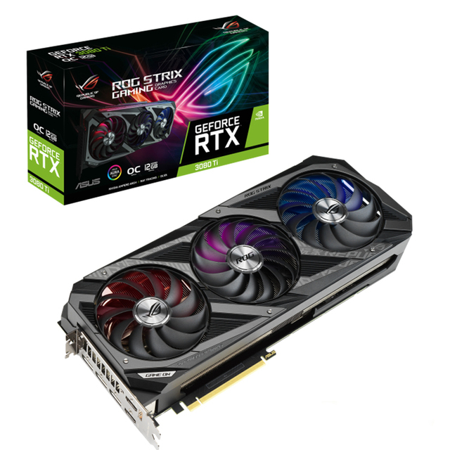 Used ASU'S ROG STRIX RTX 3080 TI OC 12G Gaming Graphics Card with 12GB GDDR6X Video Memory 19 Gbps Memory Speed Video Card