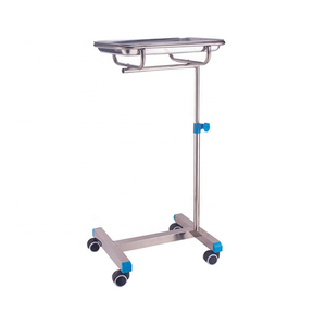 Chariot de Table de Mayo chirurgical pliable en acier inoxydable, Instrument <span class=keywords><strong>d</strong></span>'hôpital, levier simple, double bras - Product Image 6