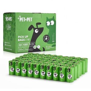 High Quality Biodegradable Dog Waste <b>Bags</b> <b>Compostable</b> Pet Doggie Poo Disposal Poop <b>Bag</b> With Dispenser Holder - Product Image 1