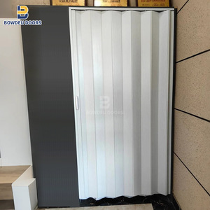 Dayanıklı PVC özelleştirilmiş plastik akordeon katlanır kapılar şeffaf Modern polimer özelleştirilmiş boyutu Silding kapı - Product Image 2