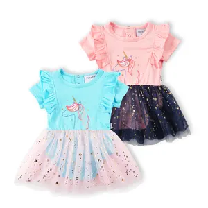2020 Summer Infants Toddlers Rompers Baby Girl Cotton Eco Friendly Clothing 0-18 Months Sleeveless Tulle Dress