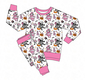 Set di Felpa Girocollo e Pantaloni da Jogging <span class=keywords><strong>per</strong></span> <span class=keywords><strong>Halloween</strong></span> |   Tuta <span class=keywords><strong>per</strong></span> bambini in bambù con stampa zucca e pipistrello |   Vendita all'ingrosso - Product Image 6