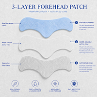 Patch quotidien respirant anti-rides pour le front et les joues au collagène soluble en nanofibres et peptides marins