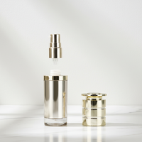 Flacon de lotion pour soins de la peau en plastique de 15 ml, 30 ml, 50 ml, 100 ml, 120 ml, couleur personnalisée, emballage de sérum pour les yeux avec pompe sans air