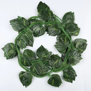 MCG Planta de Seda de Plástico <span class=keywords><strong>Artificial</strong></span> PARA EL Hogar al Aire Libre, Planta de Hoja Verde Colgante de Pared de Jardín, Vides de Ratán, Flores, Hierba, Diseño de Tipo, Decoración Interior - Product Image 1