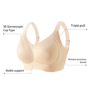 Sujetadores <span class=keywords><strong>Push</strong></span>-<span class=keywords><strong>Up</strong></span> Cómodos de Alta Calidad <span class=keywords><strong>para</strong></span> Mujer, Fabricación Personalizada, Tallas S-3XL, Nailon Sin Costuras, Talla Grande, Copa Grande, Brasier <span class=keywords><strong>Para</strong></span> Mujer - Product Image 5