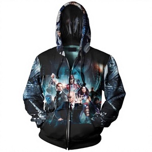Zipper <b>Hoodie</b> Men Plaid 3D Sublimation 100% Polyester Fleece Oversized Sporty Winter <b>Hoodie</b> for Men Women - Product Image 2