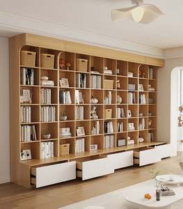 Bibliothèque murale entièrement personnalisée, design moderne, pour salon, bureau à domicile et appartement - Conception modulaire gain de place - Product Image 5