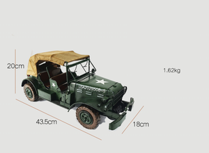 Amerikanisches Willys Jeep Geländewagen-Modell Dekorationen Kreative Metallkunstwerke für Autosammler Keine Spielzeuge Niedrige Großhandelspreise - Product Image 6