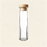 Botol Kaca Cuka Balsamic Super Flint Bentuk Heksagonal Unik Mewah Langsung dari Pabrik Shanghai dengan Tutup Gabus