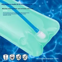 Sac à eau portable pour sports de plein air, sans BPA, 2 L, en PE+EVA, poche à eau pour l'hydratation, alpinisme, cyclisme, course à pied, randonnée, camping