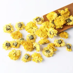 Flores de crisantemo dorado Wuyuan secas naturales de alta calidad, crisantemo amarillo seco para jabón de vela, flores de Material DIY