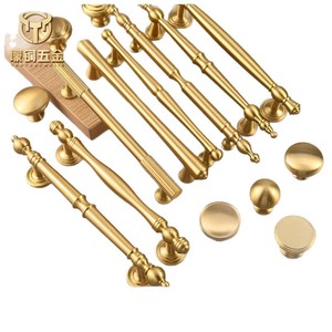 Copper Wardrobe Door Handles Bar Shape Durable Cabinet Hardware Drawer Pulls Minimalist Style - Product Image 1