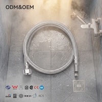 Tuyau flexible tressé en acier inoxydable 304 pour robinet de lavabo de salle de bain