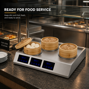Horno Eléctrico Comercial para Panecillos al Vapor, 3 Posiciones de Calentamiento, Acero Inoxidable, Calentador de Alimentos, 4KW 220V para Restaurante - Product Image 4
