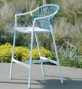 <span class=keywords><strong>Tavolo</strong></span> da Esterno in <span class=keywords><strong>Alluminio</strong></span> a 2 Posti, Resistente alle Intemperie e ai Raggi UV, Moderno e Confortevole, con Telaio in <span class=keywords><strong>Alluminio</strong></span> e Intreccio in Corda, per Bar, Cortili, Hotel e Ville - Product Image 4