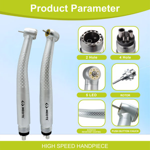 歯科用タービンセラミックベアリングプッシュボタン5ランプ高速ハンドピースLed 4穴2穴 - Product Image 3