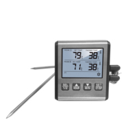 Termometer Daging Digital TP710S dengan Timer Dapur, Probe Stainless Steel Tahan Air, Terlaris untuk Rumah Tangga