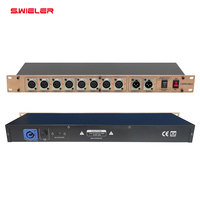 Stage Lighting 8-Channel Dmx Splitter DMX 512Signal Amplifier Metal Shell Audio Transformer 110/220V Power Mixer Dmx Distributor
