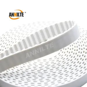 Annilte White PU L Type Open Belt 20/25/30mm Width 9.525mm Pitch 2M 2 Meters Length Synchronous Opened Transmission Timing Belts