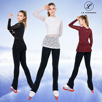 Jupe tutu en dentelle ultra-courte Origin pour entraînement de patinage artistique, robe en dentelle pour filles pour les examens
