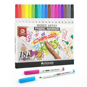 GXIN P-A03201 <span class=keywords><strong>marqueur</strong></span> de tissu personnalisé, assortiment de 18 couleurs, <span class=keywords><strong>marqueur</strong></span> de tissu, stylo résistant à la décoloration et à l'eau, <span class=keywords><strong>marqueur</strong></span> de tissu <span class=keywords><strong>permanent</strong></span> - Product Image 2