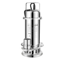 Pompe submersible portable QDX/WQD en acier inoxydable résistante aux acides et aux alcalis, avec démarrage/arrêt automatique pour eaux usées