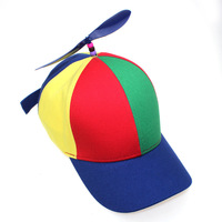 Casquette de baseball non structurée en coton à 6 panneaux pour adulte, avec logo personnalisé, multicolore, motif hélicoptère à hélices
