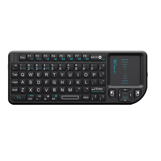 Factory Wholesale 7 Color Backlit Mini Wireless Keyboard 2.4G Touchpad USB Handheld PC Android TV Box Keyboard for Laptop
