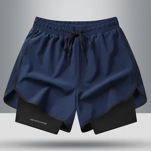 Shorts esportivos masculinos plus size de secagem rápida para academia e esportes, calção esportivo para corrida, mais vendidos