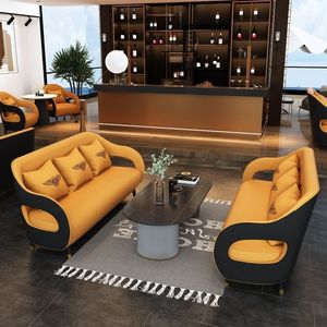Sofá de Hotel de Cuero PU con Estructura Metálica, Duradero, para Uso Comercial - Product Image 1