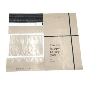 Biodegradable eco friendly polymailer pink black matte poly mailer bags custom printed plastic envelopes mailing bags