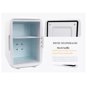 2022 Mini Tischplatte Kühlschrank Kühlschrank 12v weiß blau rosa Auto Smart tragbaren kleinen Kühlschrank