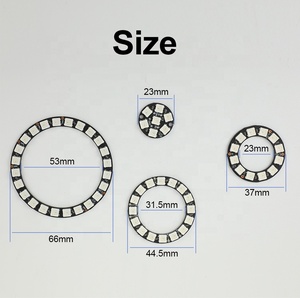 Tự làm rgbic WS2812 Vòng LED 7/12 /16/24 S vòng tròn pixel ánh sáng màu đen <span class=keywords><strong>PCB</strong></span> board 5V B - Product Image 2