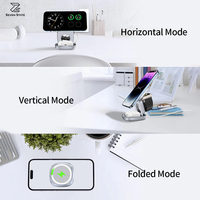 Chargeur sans fil rapide aimant pliable 3 en 1 Station de charge pour iPhone 15W Rotation support de charge support de téléphone portable