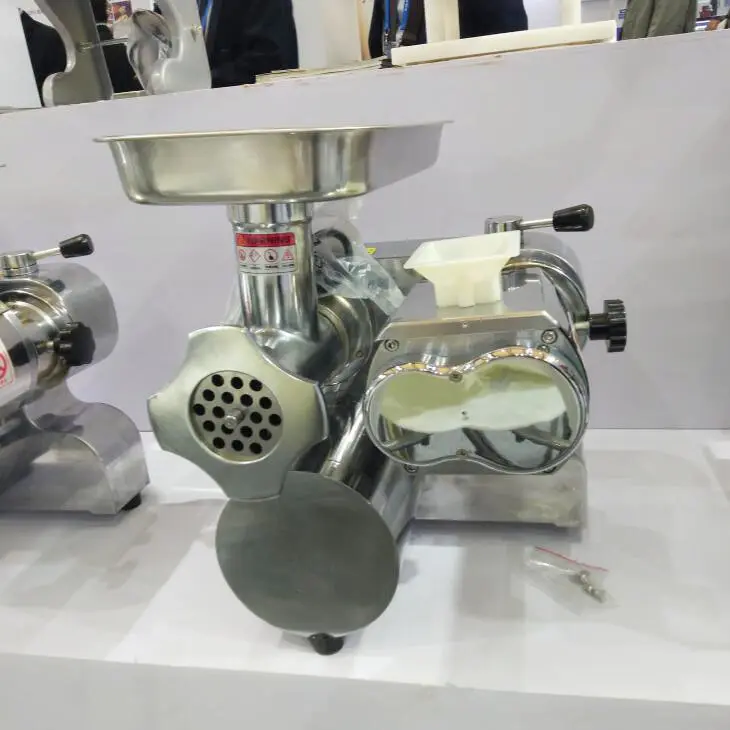 Küche industrie mini top elektrische fleisch slicer maschine und mühle und huhn fleischwolf ausrüstung mit wurst stuffer