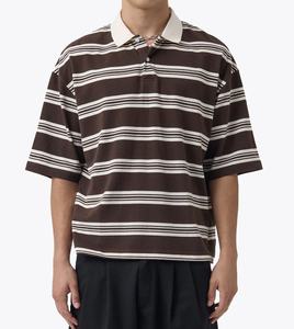 เสื้อยืดทรงบ็อกซี่คุณภาพสูงสำหรับผู้ชาย เสื้อยืดระบายอากาศดี สไตล์เรโทร ทรงสี่เหลี่ยม แขนยาว ทรงครอป ผ้าถัก 100% คอตตอน สำหรับผู้ชาย - Product Image 4