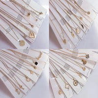 Collier géométrique en acier inoxydable plaqué or pour femme, chaîne à maillons tendance, prix bas, directement de l'usine, cadeau unisexe