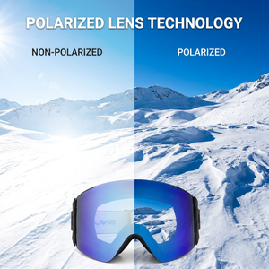 Masque <span class=keywords><strong>de</strong></span> <span class=keywords><strong>ski</strong></span> HUBO professionnel <span class=keywords><strong>photochromique</strong></span> polarisé magnétique chauffant anti-buée OTG avec protection du nez - Product Image 4