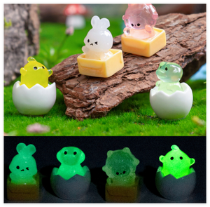 Figurines 3D DIY, accessoires, mouton, poulet, <span class=keywords><strong>lapin</strong></span>, crocodile, animaux en résine lumineux, ornements, jouet surprise pour enfants - Product Image 3