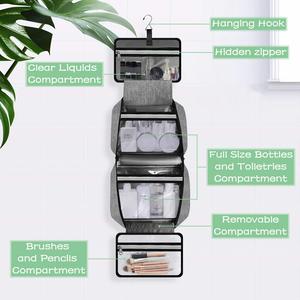 Custom Waterproof Hanging Toiletry Bag for Travel Multi-Functional Cosmetic Organizer <b>Case</b> Manufacturer - Product Image 6