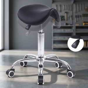 Chaise de barbier réglable en cuir noir de haute qualité, rotative à 360 degrés, portable, idéale pour les salles de sport, les salons de beauté, les écoles, les hôpitaux - Product Image 4