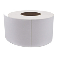 Étiquette autocollante rectangulaire de haute qualité avec revêtement supérieur, étiquette blanche en papier thermique direct, promotion personnalisée pour l'épicerie