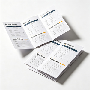 Impresión de Folletos Personalizados, Folletos Comerciales Trípticos, Laminación Mate, Servicio de Logotipo Personalizado - Product Image 1