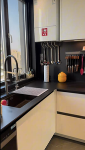 Mobile da Cucina Modulare Minimalista Moderno Ecologico in Legno Massello con Pannello in Melamina per Appartamenti, Arredamento Personalizzabile - Product Image 3