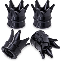 Bouchons de valve en alliage d'aluminium style couronne, couvre-roues de voiture personnalisés 18*14mm, plusieurs couleurs disponibles