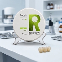 Rondcera Pro-ML 5D Zirkonya Blok CE MDR Zirkonya Seramik Çok Katmanlı CAD CAM Freze Bloğu Diş Teknik Laboratuvarı